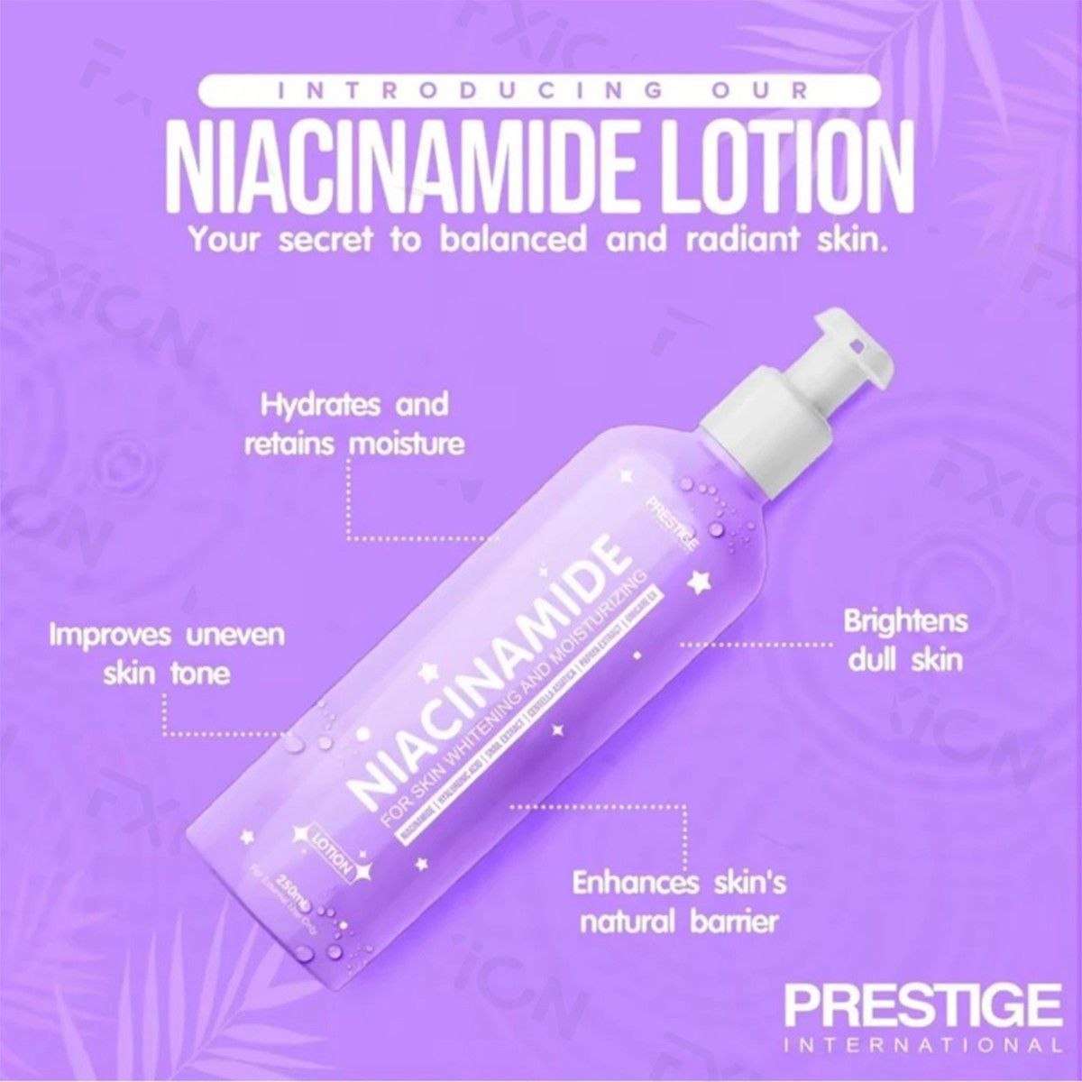 PRESTIGE NIACINAMIDE LOTION FOR WHITENING AND MOISTURISING ALL SKIN TYPE