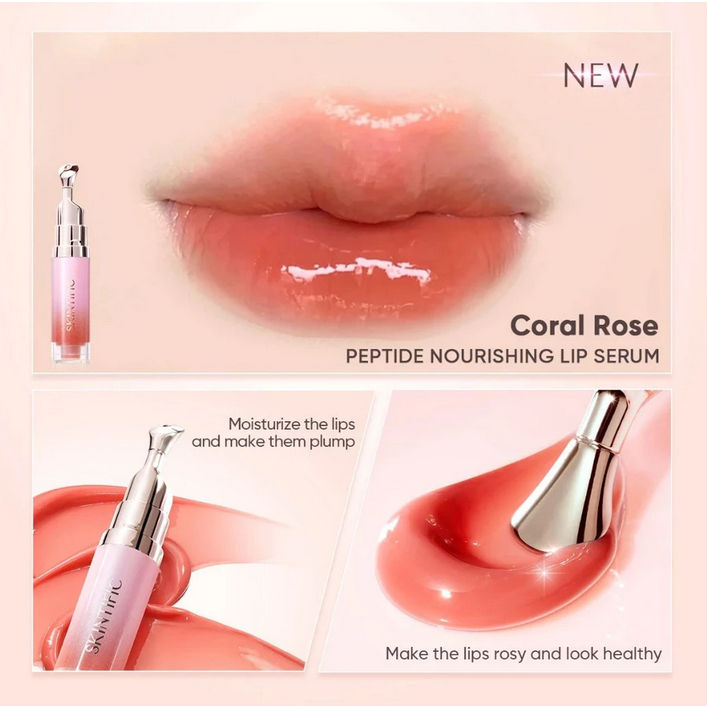 NEW LAUNCH SKINTIFIC Peptide Brightening Lip Serum Lip Balm Lip Tint Lip Stick-evens out dark Lip