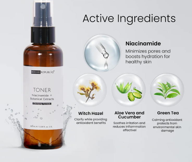 Dermorepubliq Clarifying Formula Toner Niacinamide + Botanical Extracts