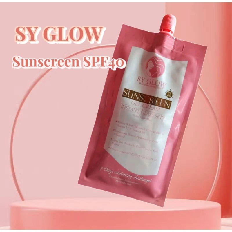 Sy glow glass skin and flawless sunscreen SPF40