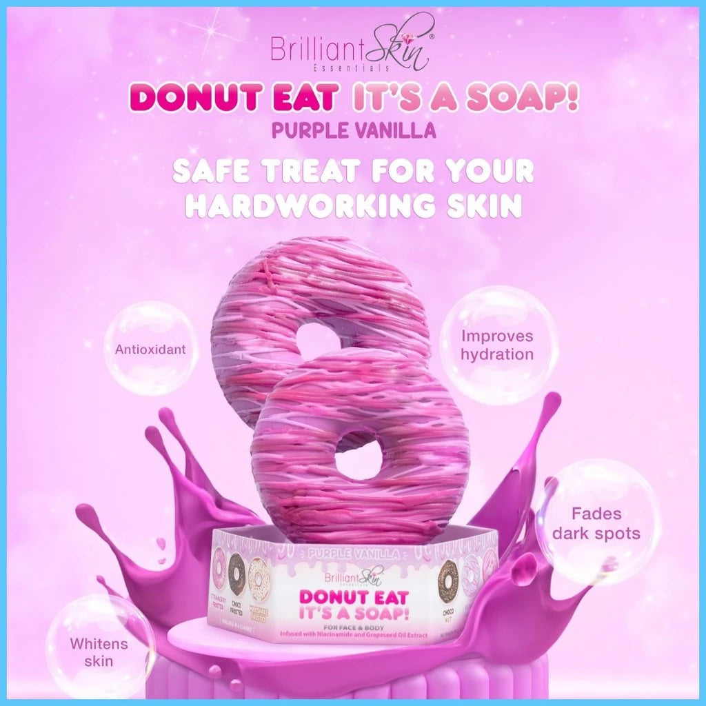 ◊☜ ☋ ❈ Brilliant Skin Brilliant Skin Donut Eat Soap 70g Whitening and Pimple remover soap |
