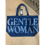 Gentlewoman denim bag 2025 new large capacity commuter tote bag