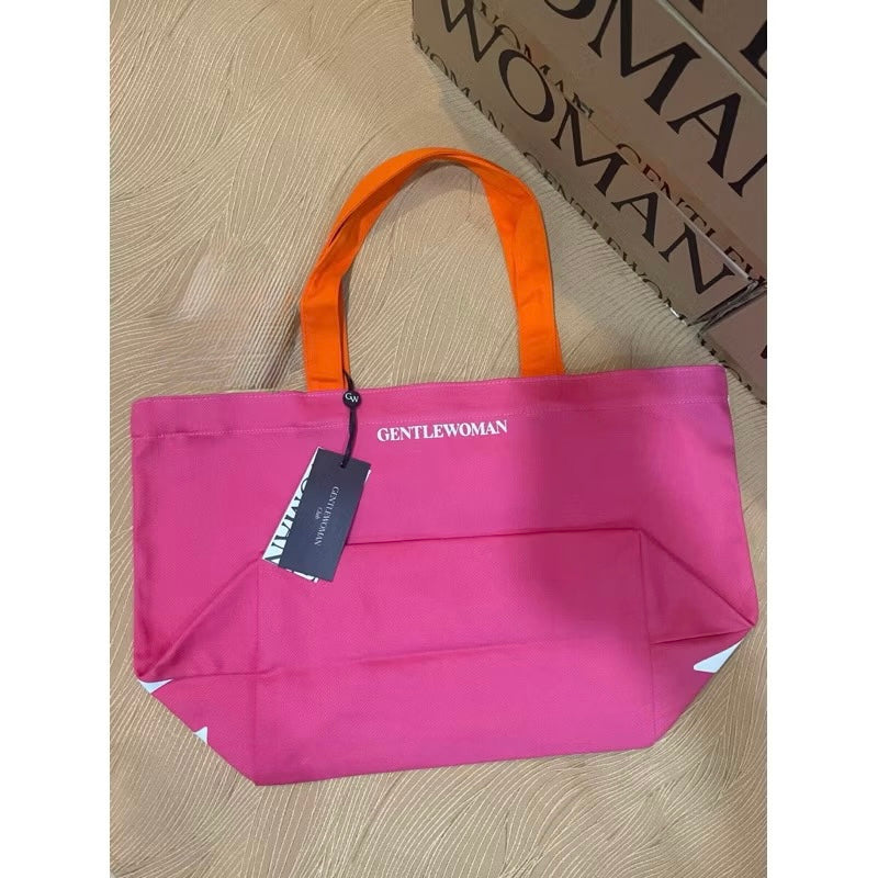 GENTLEWOMAN  Painted Wall Tote Bag from Thailand Canvas Shoulder Bag for Travel Should and Fashion Bag