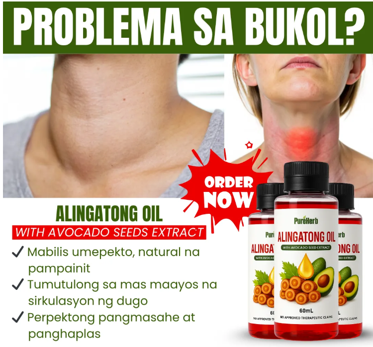 Alingatong Massage Oil with Avocado Seed Extract 60ml – Herbal Pain Relief, Rayuma, Lamig, Arthritis, and Body Massage Oil
