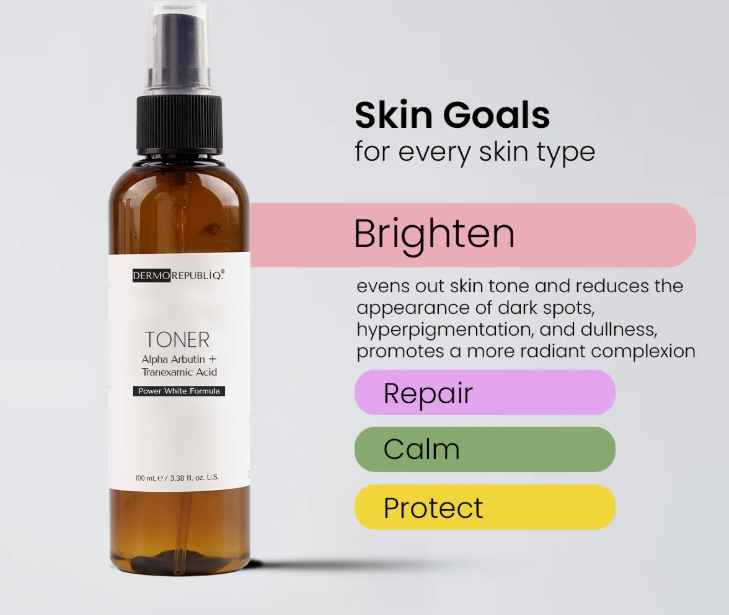 Dermorepubliq Alpha Arbutin + Tranexamic Acid Ultra Whitening Toner