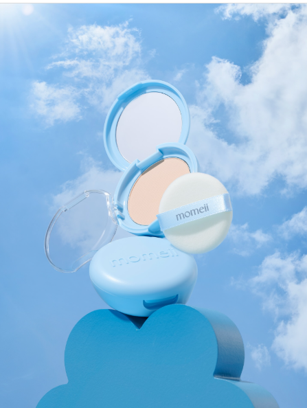 Momeii Cloud Pore Powder Pact 9 g/ Matte, Pore‑Blurring/