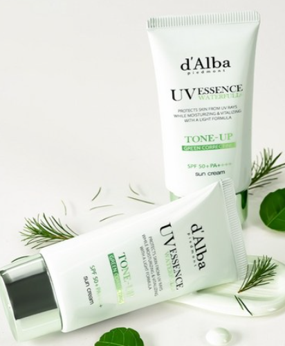 d’Alba Clean Tea Tree Liposome Green Tone-Up Sunscreen SPF50+ PA++++, 50ml × 2pcs