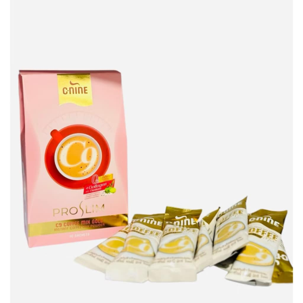C-Nine Instant Coffee with Collagen and L Carnitine made in Thailand