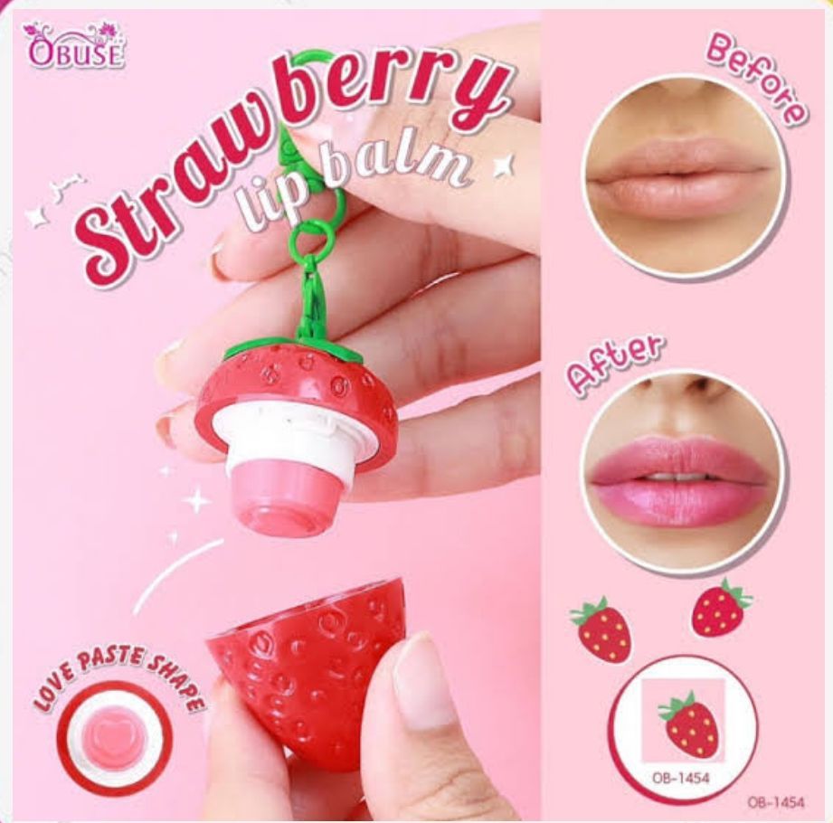 OBUSE STRAWBERRY MAGIC LIP BALM 3ML