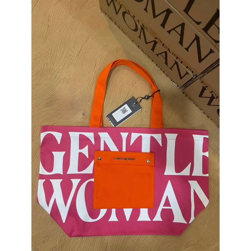 GENTLEWOMAN  Painted Wall Tote Bag from Thailand Canvas Shoulder Bag for Travel Should and Fashion Bag