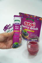 Fitgum Acai Berry Drink With Chia Seeds Glutathione Collagen Beauty Drink Anti-aging, Whitening Skin And Keeping Fit