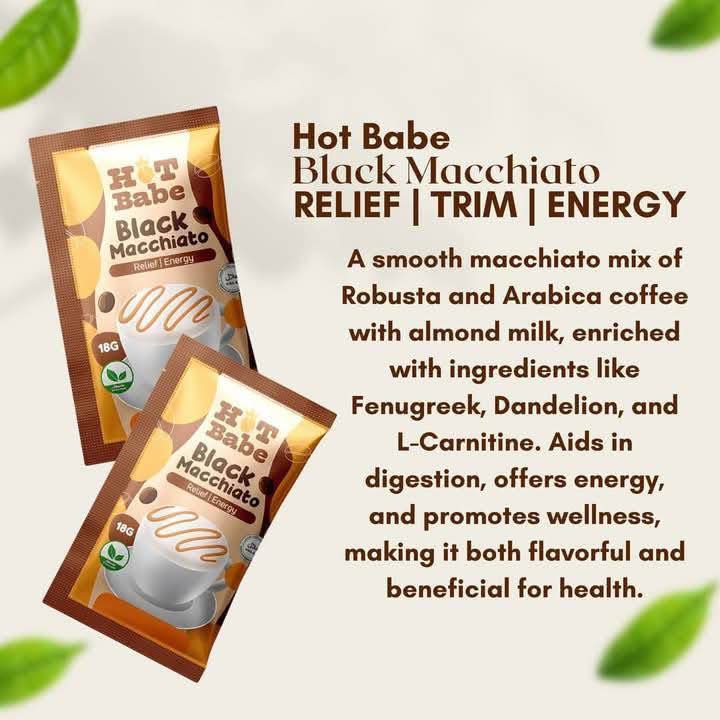 HOT BABE Black Macchiato Barako Vanilla Chia Slimming Weight Loss Coffee Kiray Celis