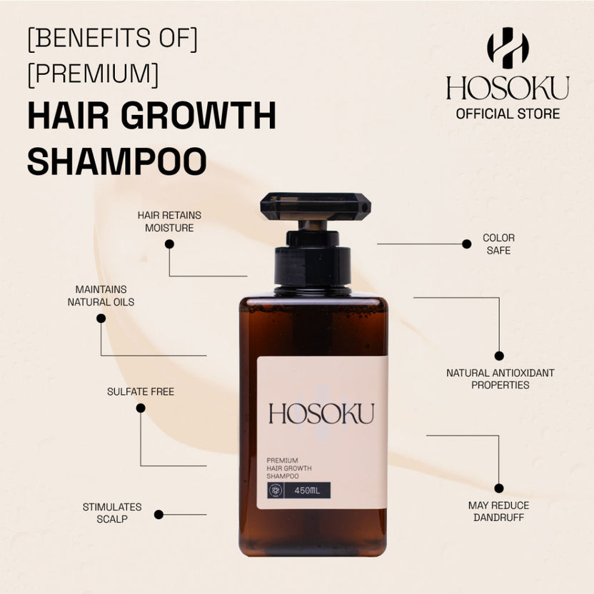 Premium Hair Growth Shampoo/ Conditioner Hosoku 450ml – 𝙼𝚊𝚛𝚒𝚎 𝚈𝚘𝚘𝚗