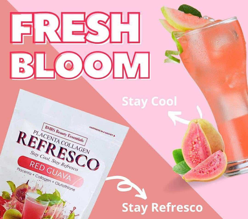 BMRS PLACENTA COLLAGEN CALAMANSI FLAVOR REFRESCO DRINK PLACENTA + COLLAGEN + GLUTATHIONE DIETARY SUPPLEMENT 18G