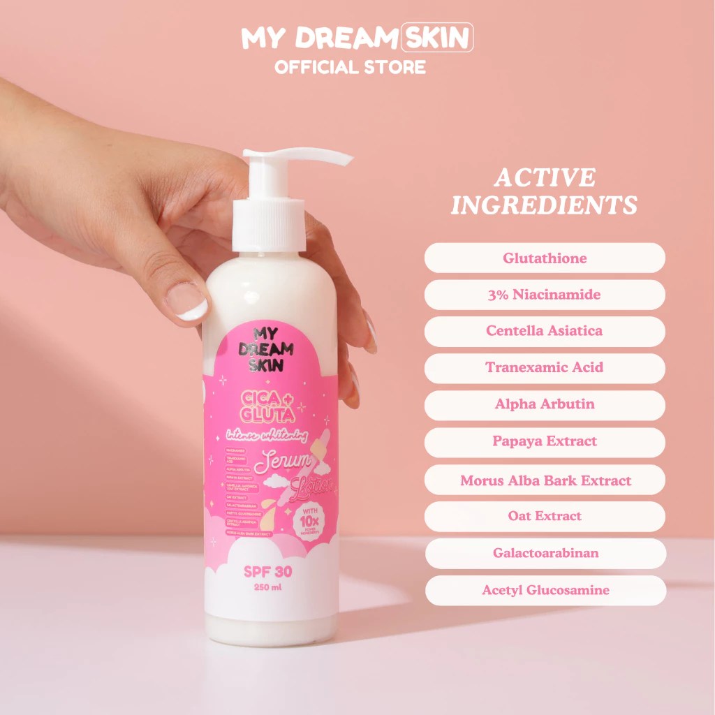 CICA + GLUTA INTENSE WHITENING LOTION | LIGHTENS | HYDRATES AND MOISTURIZES | PROMOTES HEALTHY SKIN BARRIER | SPF30 PA++++ Body Care Skin Repair Glutathione