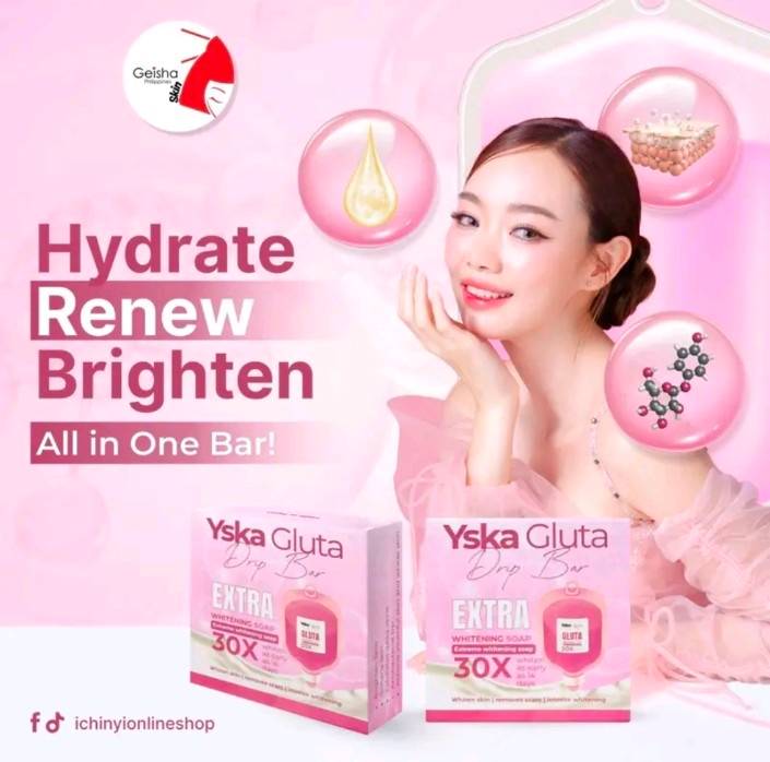 YSKA Gluta Drip Bar 30X EXTRA Whitening Made in Thailand 70g Soap