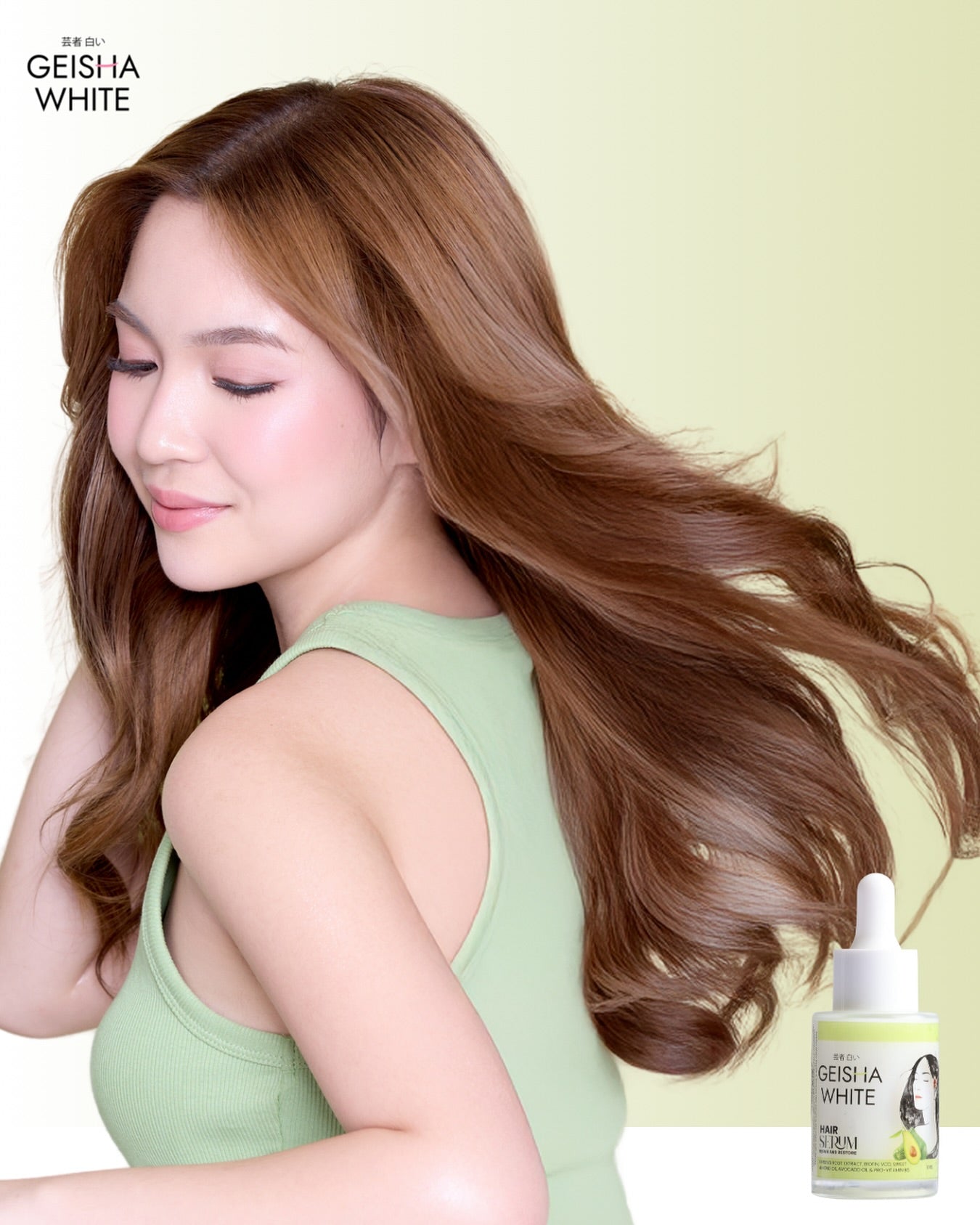 Natasha Geisha White Serum, Face Serum, Bikini Serum, Hair Serum - Versatile Face Bikini & Hair Care Solution