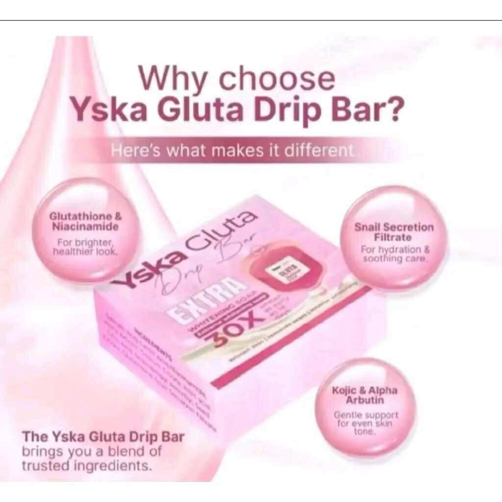 YSKA Gluta Drip Bar 30X EXTRA Whitening Made in Thailand 70g Soap