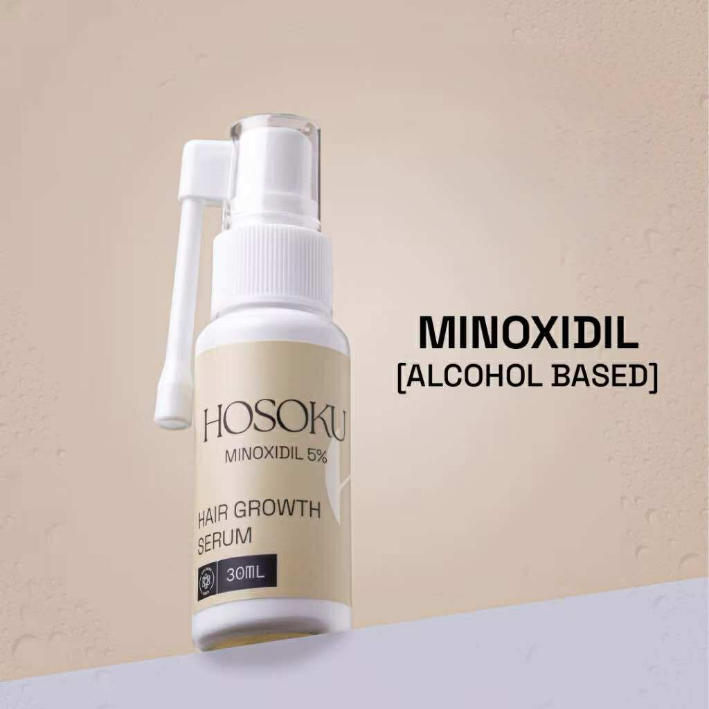 Hosoku Minoxidil 15% Hair Growth Serum Original With Collagen And Castor Oil