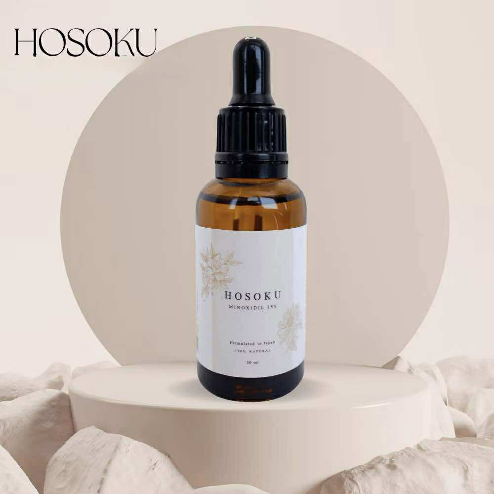 Hosoku Minoxidil 15% Hair Growth Serum Original With Collagen And Castor Oil