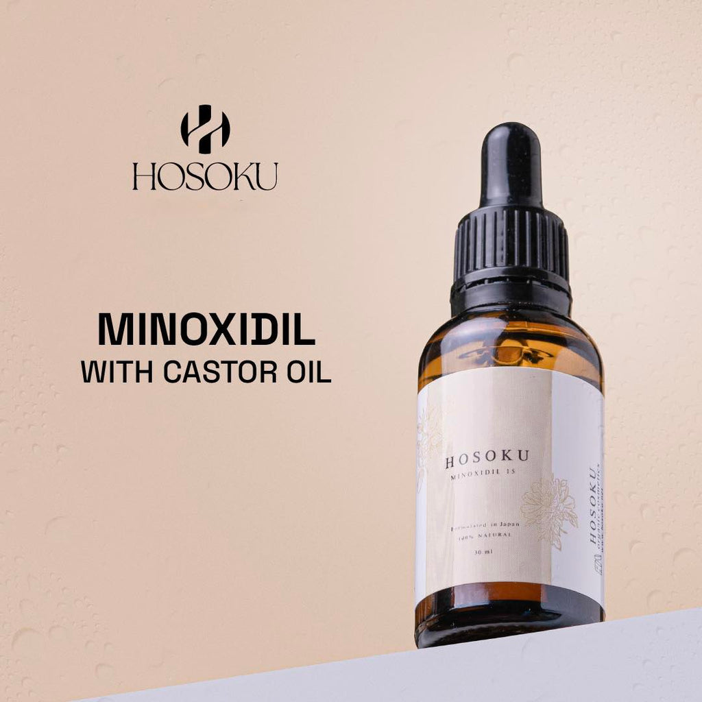 Minoxidil Hair Growth Hosoku (with collagen and castor oil) Fast Powerful Hair Grower Hair Care 100% Pure Natural