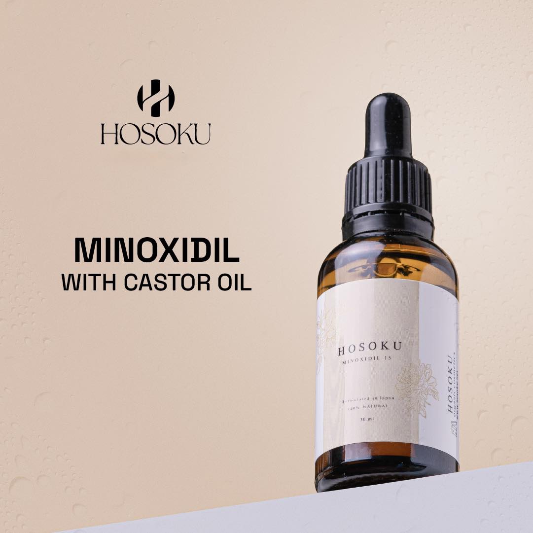 Minoxidil Hair Growth Hosoku (with collagen and castor oil) Fast Powerful Hair Grower Hair Care 100% Pure Natural