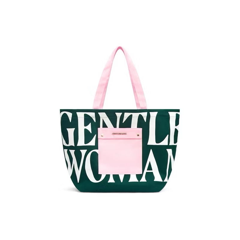 GENTLEWOMAN  Painted Wall Tote Bag from Thailand Canvas Shoulder Bag for Travel Should and Fashion Bag