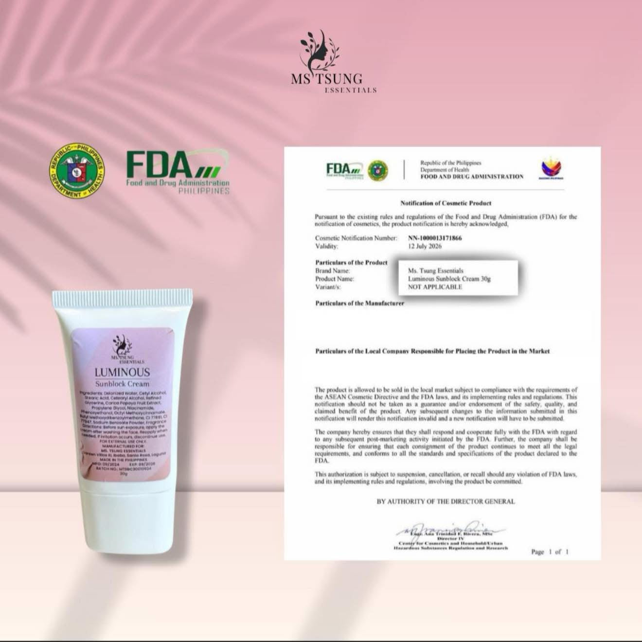 Ms.Tsung Luminous Sunblock Cream