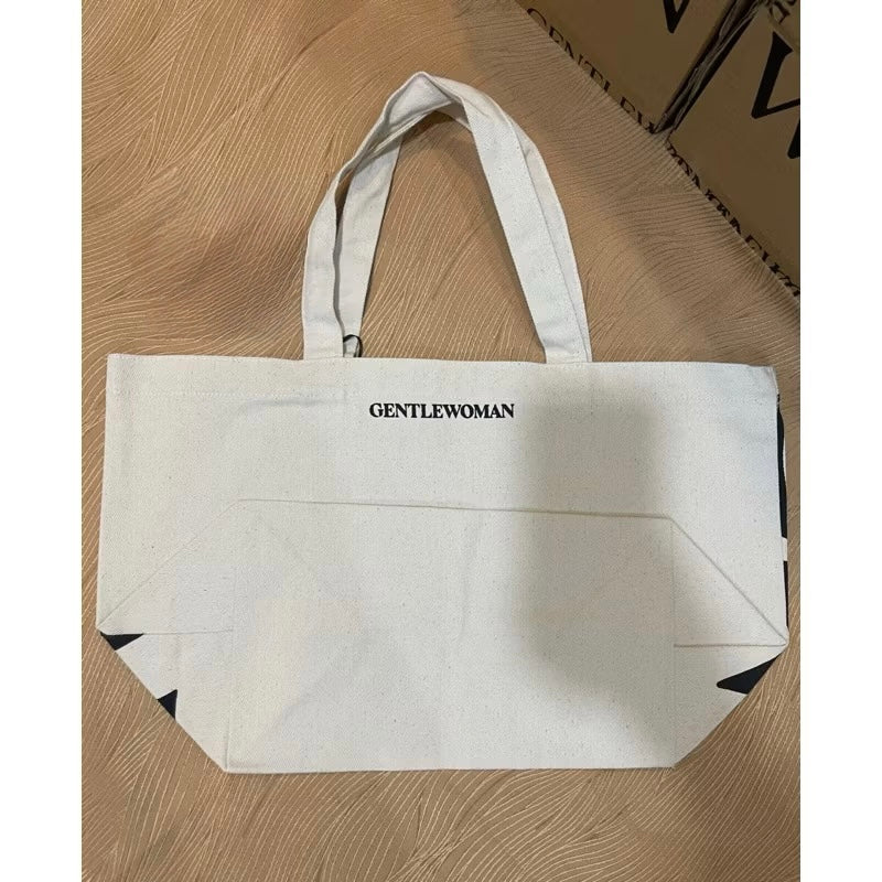 Gentle Woman Large Capacity Tote Bag With  Alphabet Canvas Bags For Ladies Office Worker Tote GentleWoman