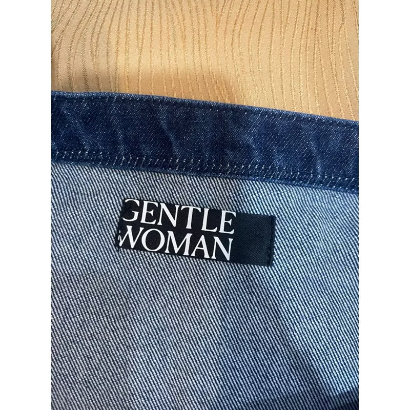 Gentlewoman denim bag 2025 new large capacity commuter tote bag