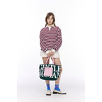 GENTLEWOMAN  Painted Wall Tote Bag from Thailand Canvas Shoulder Bag for Travel Should and Fashion Bag