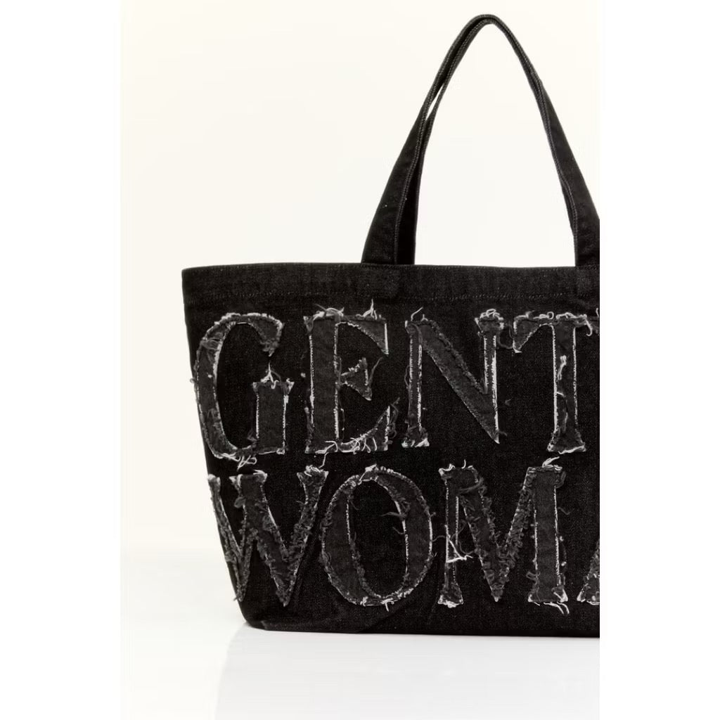 Gentlewoman denim bag 2025 new large capacity commuter tote bag
