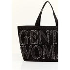 Gentlewoman denim bag 2025 new large capacity commuter tote bag