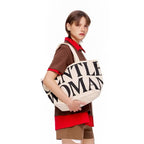 Gentle Woman Large Capacity Tote Bag With  Alphabet Canvas Bags For Ladies Office Worker Tote GentleWoman
