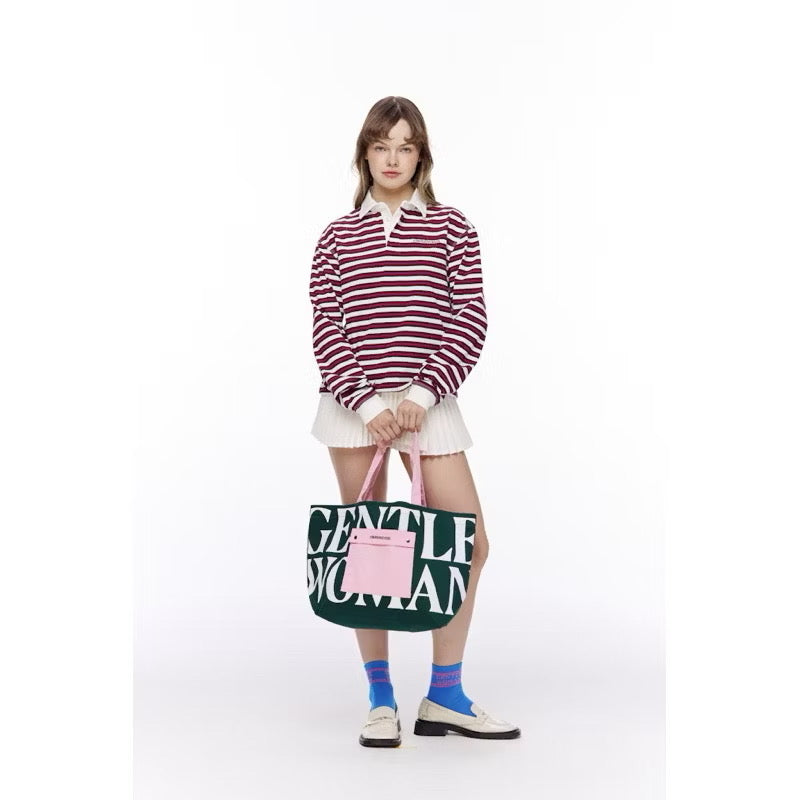 GENTLEWOMAN  Painted Wall Tote Bag from Thailand Canvas Shoulder Bag for Travel Should and Fashion Bag