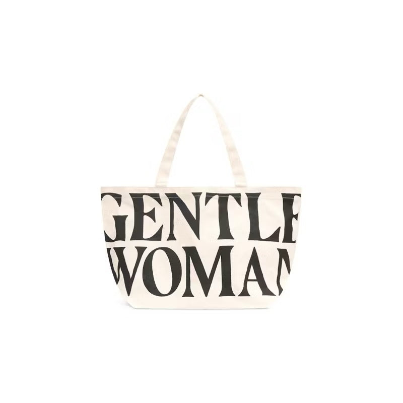 Gentle Woman Large Capacity Tote Bag With  Alphabet Canvas Bags For Ladies Office Worker Tote GentleWoman