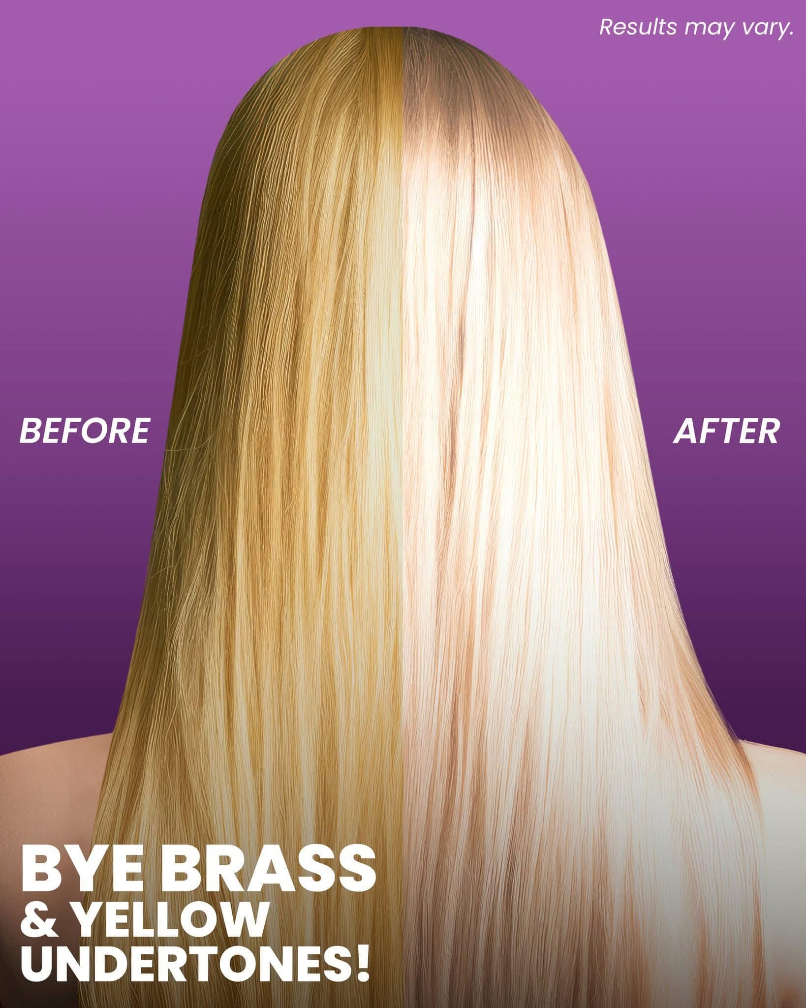 Bye Brass Purple Shampoo 240ml color toning Purple Conditioner Luxe Organix