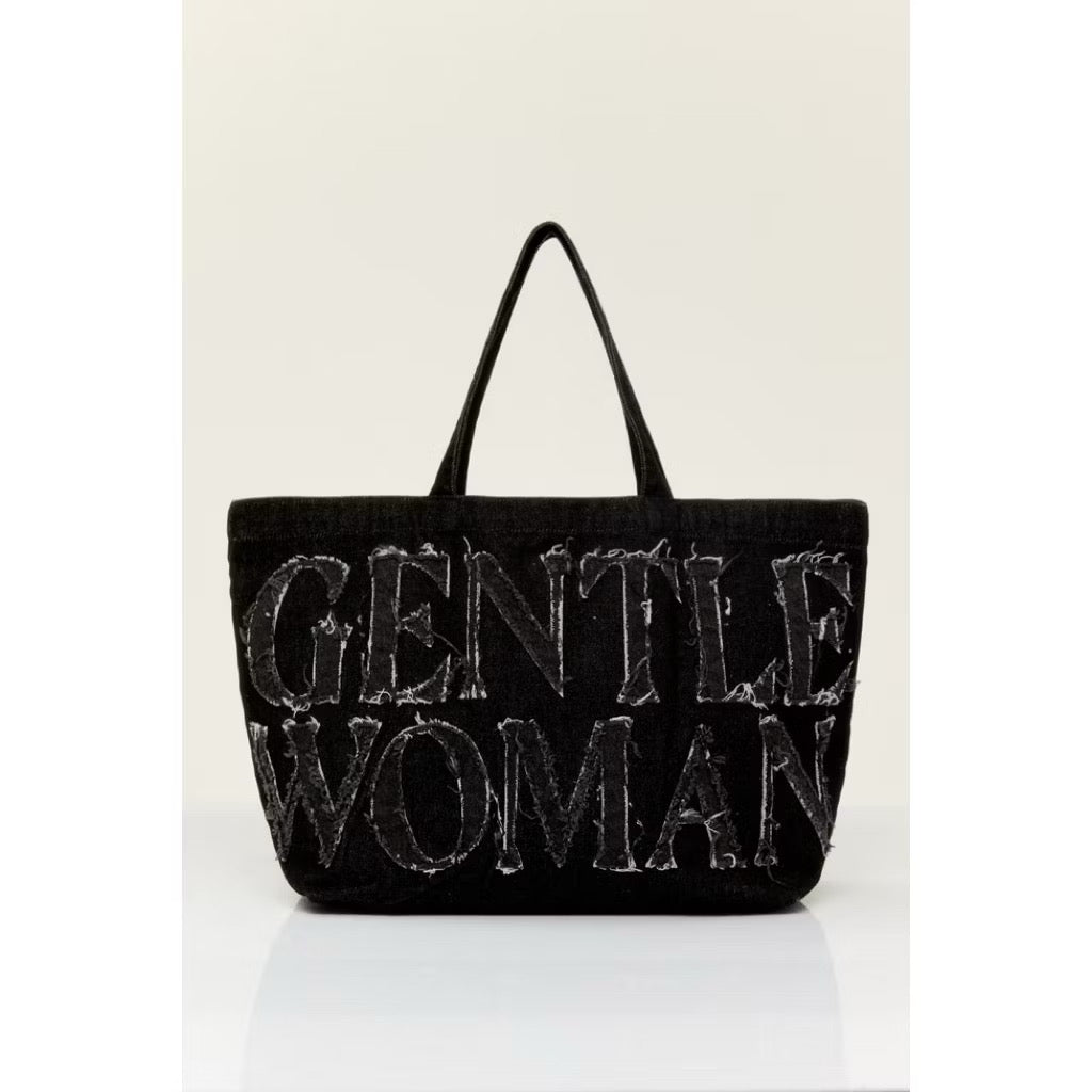 Gentlewoman denim bag 2025 new large capacity commuter tote bag