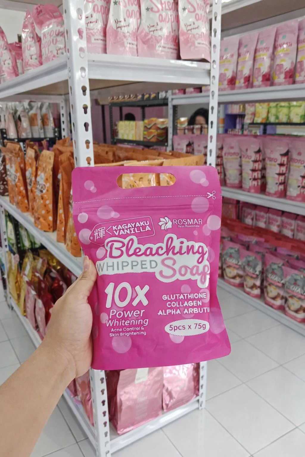￼ROSMAR KAGAYAKU VANILLA BLEACHING SOAP PINK PACKAGING