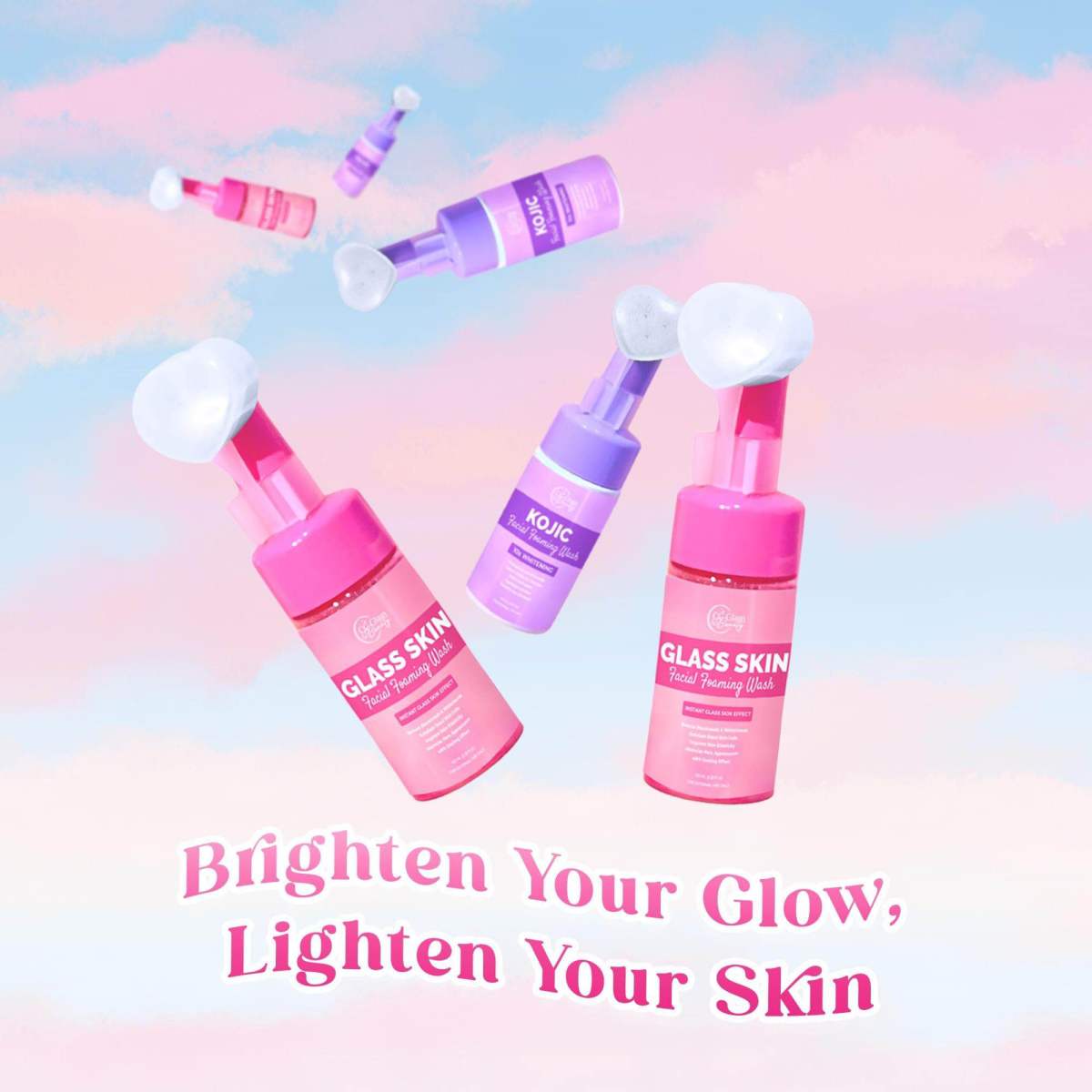 CC GLAM & BEAUTY | GLASS SKIN & KOJIC FACIAL FOAM WASH