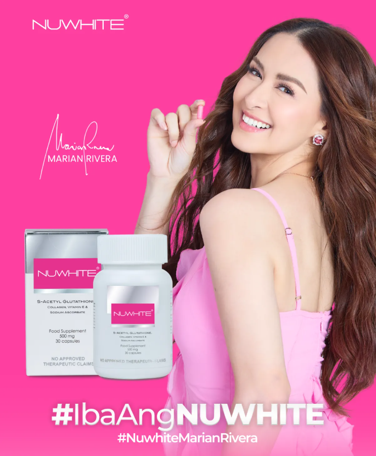 NUWHITE S-Acetyl Glutathione + Collagen + Sodium Ascorbate + Vitamin E Whitening Supplement