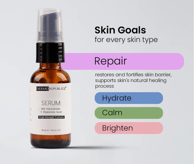 Dermorepubliq 10% Niacinamide + Hyaluronic High-Strength Formula Serum
