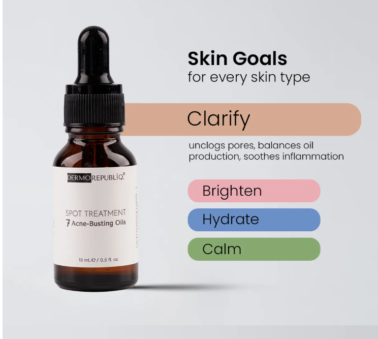 Dermorepubliq Spot Treatment - 7 Acne-Busting Oils Serum - 15 mL