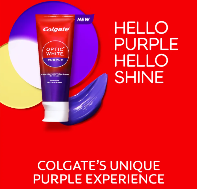 Colgate Optic White Purple Toothpaste 100g,