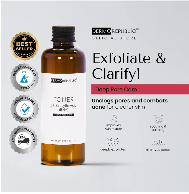 Dermorepubliq 2% Salicylic Acid (BHA) Deep Pore Care Toner