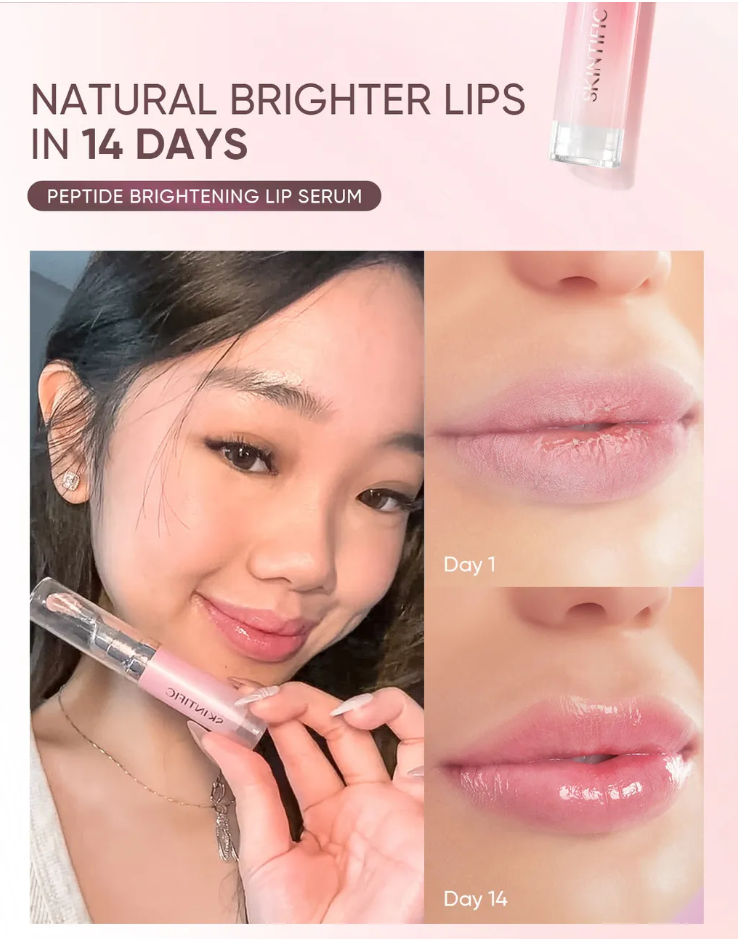 NEW LAUNCH SKINTIFIC Peptide Brightening Lip Serum Lip Balm Lip Tint Lip Stick-evens out dark Lip