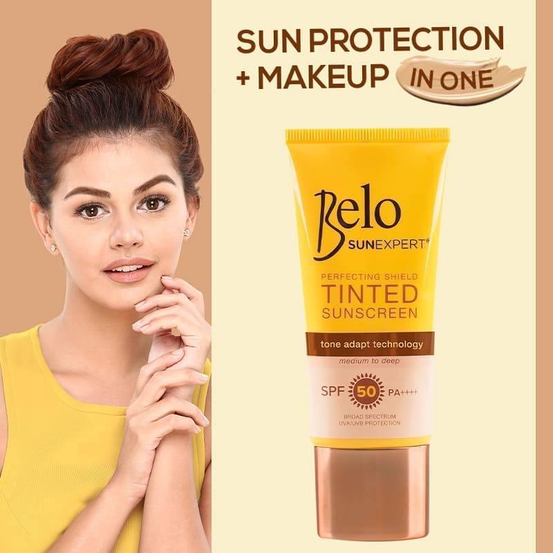 Belo SunExpert Tinted Sunscreen SPF50 PA++++ Whitening and UV resistant Sunblock 50ml 1+1
