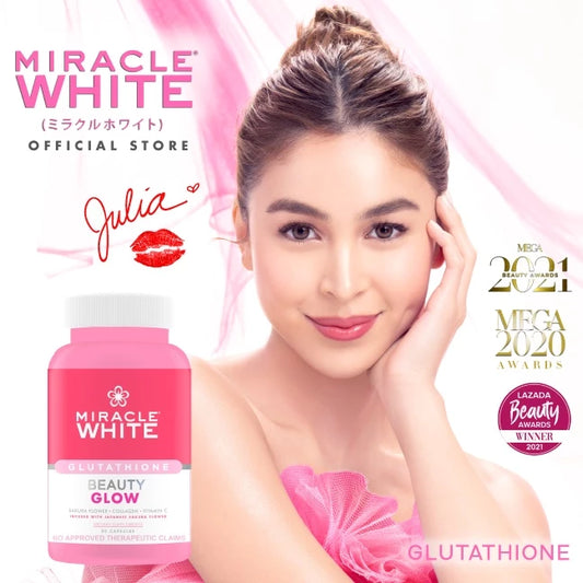 Miracle White Advanced Whitening Glutathione 2,030mg Gluta+, Collagen, Sakura Flower, Vit C