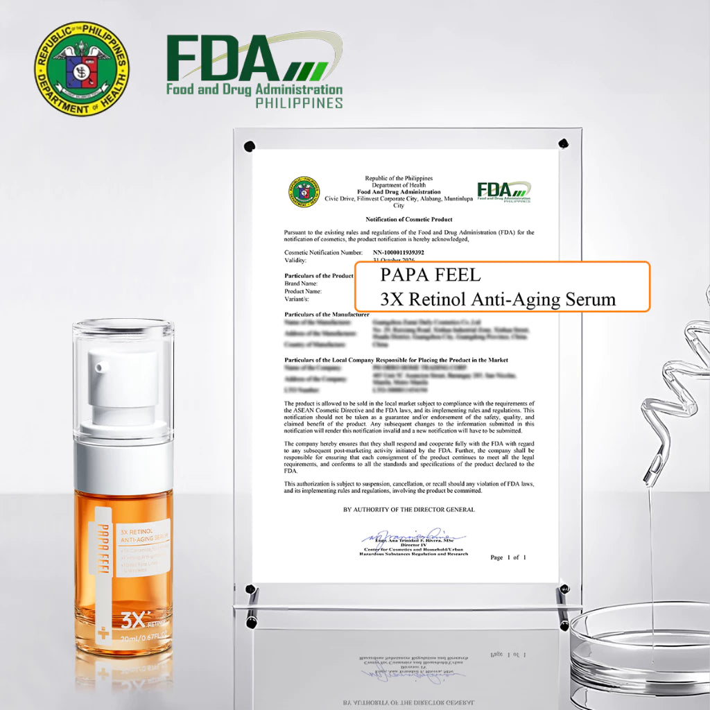 PAPA FEEL Retinol Serum Anti Aging Serum melasma remover 20ml | Anti Wrinkle | Wrinkles Removal On Face | 3X Retinol Essence |