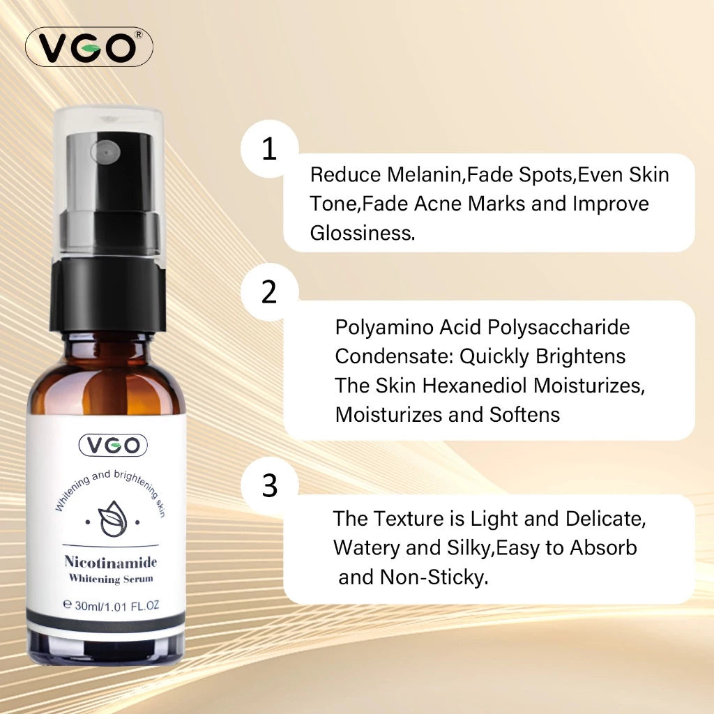 VGO Niaciamide Anti Aging Whitening brightening serum Renewing Skin Premium Skin Whitening Care Toner Serum for Face